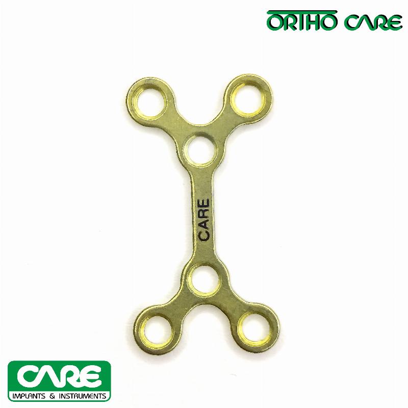 Подвійна Y-подібна пластина з 6 отворами, перемичка 12 мм, товщина 1,0 мм